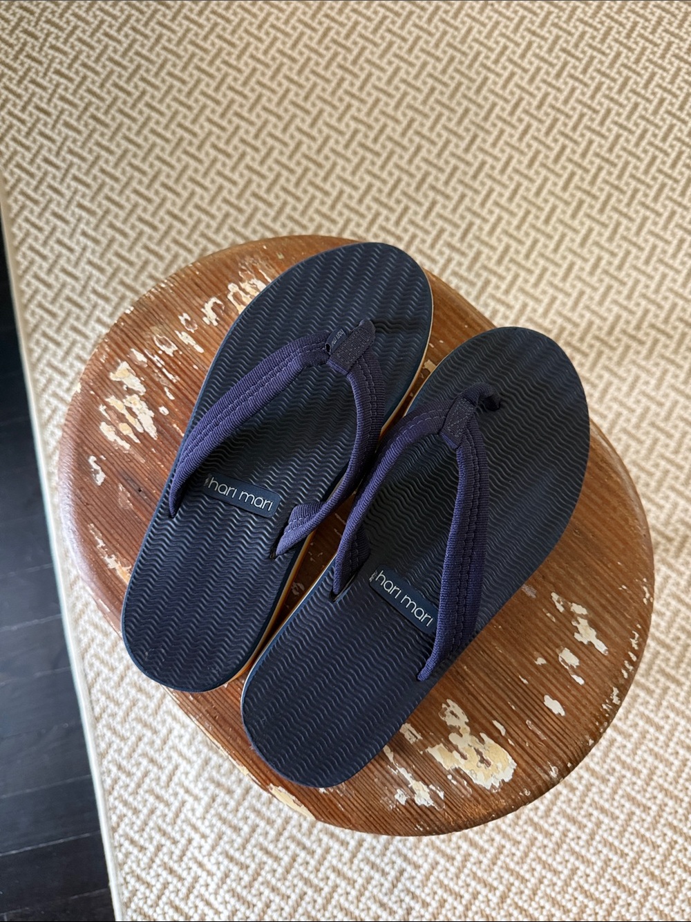 hari mari Women's Navy Flip Flop Sandals - rainbow 🌈